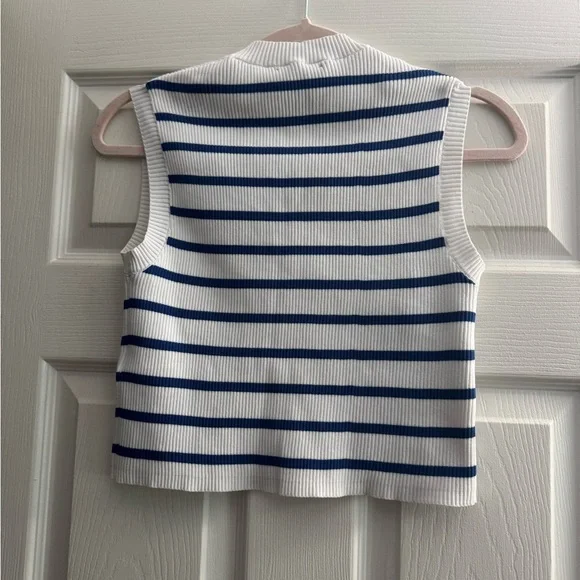 Sincerely Jules Navy and White Striped Tank Top - Picture 2 of 3